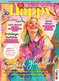 Titelbild der Ausgabe 2/2026 von Happy. Diese Zeitschrift und viele weitere Frauenzeitschriften als Abo oder epaper bei United Kiosk online kaufen.
