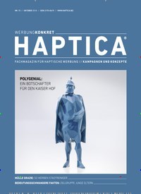 Titelbild der Ausgabe 15/2018 von Haptica Magazin. Diese Zeitschrift und viele weitere Businessmagazine als Abo oder epaper bei United Kiosk online kaufen.