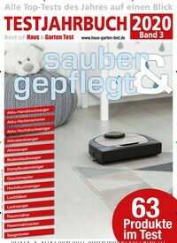 Titelbild der Ausgabe 3/2020 von Haus & Garten Test Testjahrbuch. Diese Zeitschrift und viele weitere Wirtschaftsmagazine und Politikmagazine als Abo oder epaper bei United Kiosk online kaufen.