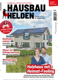 Titelbild der Ausgabe 7/2022 von HausbauHelden. Diese Zeitschrift und viele weitere Gartenzeitschriften und Wohnzeitschriften als Abo oder epaper bei United Kiosk online kaufen.