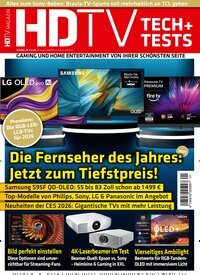 Titelbild der Ausgabe 1/2026 von HDTV Magazin. Diese Zeitschrift und viele weitere Audiomagazine, Filmmagazine und Fotozeitschriften als Abo oder epaper bei United Kiosk online kaufen.