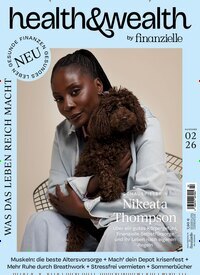 Titelbild der Ausgabe 2/2026 von health & wealth. Diese Zeitschrift und viele weitere Frauenzeitschriften als Abo oder epaper bei United Kiosk online kaufen.