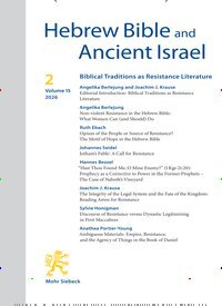 Titelbild der Ausgabe 2/2026 von Hebrew Bible and Ancient Israel (HeBAI). Diese Zeitschrift und viele weitere Kunstmagazine und Kulturmagazine als Abo oder epaper bei United Kiosk online kaufen.