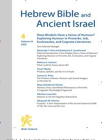Titelbild der Ausgabe 4/2025 von Hebrew Bible and Ancient Israel (HeBAI). Diese Zeitschrift und viele weitere Kunstmagazine und Kulturmagazine als Abo oder epaper bei United Kiosk online kaufen.