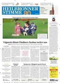 Titelbild der Ausgabe 78/2026 von Heilbronner Stimme Stadtausgabe. Diese Zeitschrift und viele weitere Zeitungsabos als Abo oder epaper bei United Kiosk online kaufen.