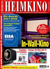 Titelbild der Ausgabe 6/2021 von Heimkino. Diese Zeitschrift und viele weitere Audiomagazine, Filmmagazine und Fotozeitschriften als Abo oder epaper bei United Kiosk online kaufen.