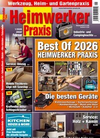 Titelbild der Ausgabe 1/2026 von Heimwerker Praxis. Diese Zeitschrift und viele weitere Gartenzeitschriften und Wohnzeitschriften als Abo oder epaper bei United Kiosk online kaufen.