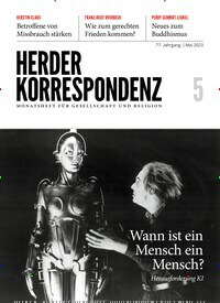 Titelbild der Ausgabe 5/2023 von Herder Korrespondenz. Diese Zeitschrift und viele weitere Kunstmagazine und Kulturmagazine als Abo oder epaper bei United Kiosk online kaufen.