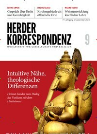 Titelbild der Ausgabe 9/2023 von Herder Korrespondenz. Diese Zeitschrift und viele weitere Kunstmagazine und Kulturmagazine als Abo oder epaper bei United Kiosk online kaufen.