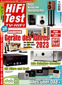 Titelbild der Ausgabe 1/2023 von Hifi Test TV Video. Diese Zeitschrift und viele weitere Audiomagazine, Filmmagazine und Fotozeitschriften als Abo oder epaper bei United Kiosk online kaufen.