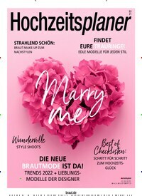 Titelbild der Ausgabe 4/2021 von Hochzeitsplaner. Diese Zeitschrift und viele weitere Modemagazine und DIY-Magazine als Abo oder epaper bei United Kiosk online kaufen.