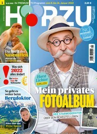 Titelbild der Ausgabe 1/2022 von HÖRZU. Diese Zeitschrift und viele weitere Programmzeitschriften als Abo oder epaper bei United Kiosk online kaufen.