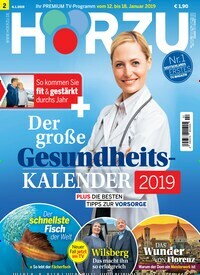Titelbild der Ausgabe 2/2019 von HÖRZU. Diese Zeitschrift und viele weitere Programmzeitschriften als Abo oder epaper bei United Kiosk online kaufen.