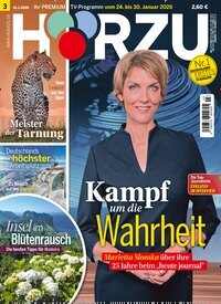 Titelbild der Ausgabe 3/2026 von HÖRZU. Diese Zeitschrift und viele weitere Programmzeitschriften als Abo oder epaper bei United Kiosk online kaufen.