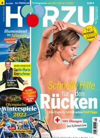 Titelbild der Ausgabe 4/2022 von HÖRZU. Diese Zeitschrift und viele weitere Programmzeitschriften als Abo oder epaper bei United Kiosk online kaufen.