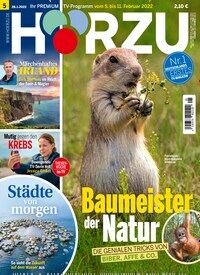 Titelbild der Ausgabe 5/2022 von HÖRZU. Diese Zeitschrift und viele weitere Programmzeitschriften als Abo oder epaper bei United Kiosk online kaufen.