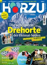 Titelbild der Ausgabe 12/2019 von HÖRZU. Diese Zeitschrift und viele weitere Programmzeitschriften als Abo oder epaper bei United Kiosk online kaufen.