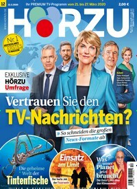 Titelbild der Ausgabe 12/2020 von HÖRZU. Diese Zeitschrift und viele weitere Programmzeitschriften als Abo oder epaper bei United Kiosk online kaufen.