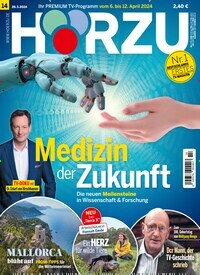 Titelbild der Ausgabe 14/2024 von HÖRZU. Diese Zeitschrift und viele weitere Programmzeitschriften als Abo oder epaper bei United Kiosk online kaufen.