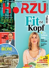 Titelbild der Ausgabe 15/2019 von HÖRZU. Diese Zeitschrift und viele weitere Programmzeitschriften als Abo oder epaper bei United Kiosk online kaufen.