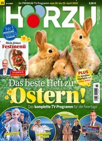 Titelbild der Ausgabe 15/2022 von HÖRZU. Diese Zeitschrift und viele weitere Programmzeitschriften als Abo oder epaper bei United Kiosk online kaufen.