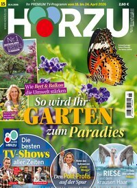 Titelbild der Ausgabe 15/2026 von HÖRZU. Diese Zeitschrift und viele weitere Programmzeitschriften als Abo oder epaper bei United Kiosk online kaufen.