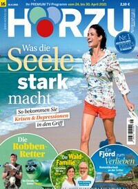 Titelbild der Ausgabe 16/2021 von HÖRZU. Diese Zeitschrift und viele weitere Programmzeitschriften als Abo oder epaper bei United Kiosk online kaufen.