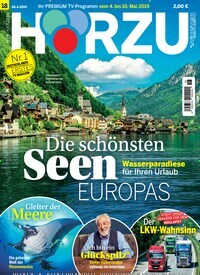 Titelbild der Ausgabe 18/2019 von HÖRZU. Diese Zeitschrift und viele weitere Programmzeitschriften als Abo oder epaper bei United Kiosk online kaufen.