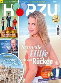 Titelbild der Ausgabe 19/2025 von HÖRZU. Diese Zeitschrift und viele weitere Programmzeitschriften als Abo oder epaper bei United Kiosk online kaufen.