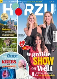 Titelbild der Ausgabe 20/2025 von HÖRZU. Diese Zeitschrift und viele weitere Programmzeitschriften als Abo oder epaper bei United Kiosk online kaufen.