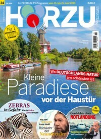 Titelbild der Ausgabe 24/2019 von HÖRZU. Diese Zeitschrift und viele weitere Programmzeitschriften als Abo oder epaper bei United Kiosk online kaufen.