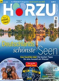 Titelbild der Ausgabe 25/2025 von HÖRZU. Diese Zeitschrift und viele weitere Programmzeitschriften als Abo oder epaper bei United Kiosk online kaufen.