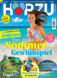Titelbild der Ausgabe 26/2018 von HÖRZU. Diese Zeitschrift und viele weitere Programmzeitschriften als Abo oder epaper bei United Kiosk online kaufen.