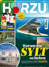 Titelbild der Ausgabe 26/2022 von HÖRZU. Diese Zeitschrift und viele weitere Programmzeitschriften als Abo oder epaper bei United Kiosk online kaufen.