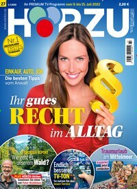 Titelbild der Ausgabe 27/2022 von HÖRZU. Diese Zeitschrift und viele weitere Programmzeitschriften als Abo oder epaper bei United Kiosk online kaufen.