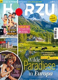 Titelbild der Ausgabe 27/2025 von HÖRZU. Diese Zeitschrift und viele weitere Programmzeitschriften als Abo oder epaper bei United Kiosk online kaufen.