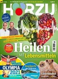 Titelbild der Ausgabe 28/2021 von HÖRZU. Diese Zeitschrift und viele weitere Programmzeitschriften als Abo oder epaper bei United Kiosk online kaufen.
