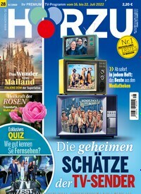 Titelbild der Ausgabe 28/2022 von HÖRZU. Diese Zeitschrift und viele weitere Programmzeitschriften als Abo oder epaper bei United Kiosk online kaufen.