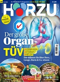Titelbild der Ausgabe 29/2018 von HÖRZU. Diese Zeitschrift und viele weitere Programmzeitschriften als Abo oder epaper bei United Kiosk online kaufen.