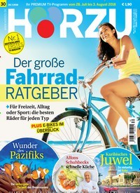 Titelbild der Ausgabe 30/2018 von HÖRZU. Diese Zeitschrift und viele weitere Programmzeitschriften als Abo oder epaper bei United Kiosk online kaufen.