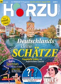 Titelbild der Ausgabe 30/2025 von HÖRZU. Diese Zeitschrift und viele weitere Programmzeitschriften als Abo oder epaper bei United Kiosk online kaufen.