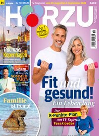 Titelbild der Ausgabe 34/2026 von HÖRZU. Diese Zeitschrift und viele weitere Programmzeitschriften als Abo oder epaper bei United Kiosk online kaufen.