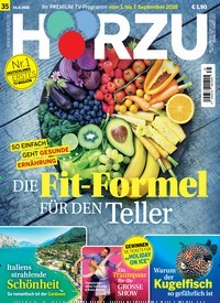 Titelbild der Ausgabe 35/2018 von HÖRZU. Diese Zeitschrift und viele weitere Programmzeitschriften als Abo oder epaper bei United Kiosk online kaufen.