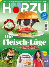 Titelbild der Ausgabe 37/2019 von HÖRZU. Diese Zeitschrift und viele weitere Programmzeitschriften als Abo oder epaper bei United Kiosk online kaufen.