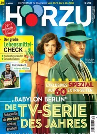 Titelbild der Ausgabe 39/2018 von HÖRZU. Diese Zeitschrift und viele weitere Programmzeitschriften als Abo oder epaper bei United Kiosk online kaufen.