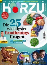Titelbild der Ausgabe 41/2020 von HÖRZU. Diese Zeitschrift und viele weitere Programmzeitschriften als Abo oder epaper bei United Kiosk online kaufen.