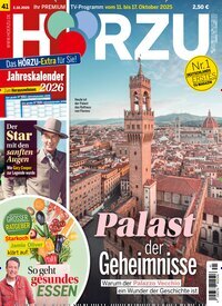 Titelbild der Ausgabe 41/2025 von HÖRZU. Diese Zeitschrift und viele weitere Programmzeitschriften als Abo oder epaper bei United Kiosk online kaufen.