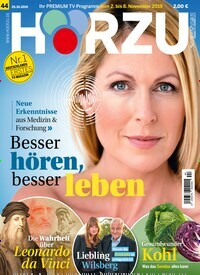 Titelbild der Ausgabe 44/2019 von HÖRZU. Diese Zeitschrift und viele weitere Programmzeitschriften als Abo oder epaper bei United Kiosk online kaufen.