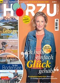 Titelbild der Ausgabe 46/2025 von HÖRZU. Diese Zeitschrift und viele weitere Programmzeitschriften als Abo oder epaper bei United Kiosk online kaufen.