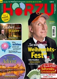 Titelbild der Ausgabe 47/2021 von HÖRZU. Diese Zeitschrift und viele weitere Programmzeitschriften als Abo oder epaper bei United Kiosk online kaufen.